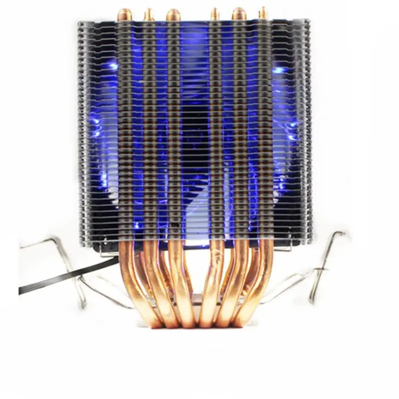 

6 Heatpipe Dual-tower Heatsink Cooling Fan Support 1/2/3 Fans 4PIN CPU Cooler for 775 115X 1366 2011 AM3 AM4 FM1 FM2 Kit M5TB