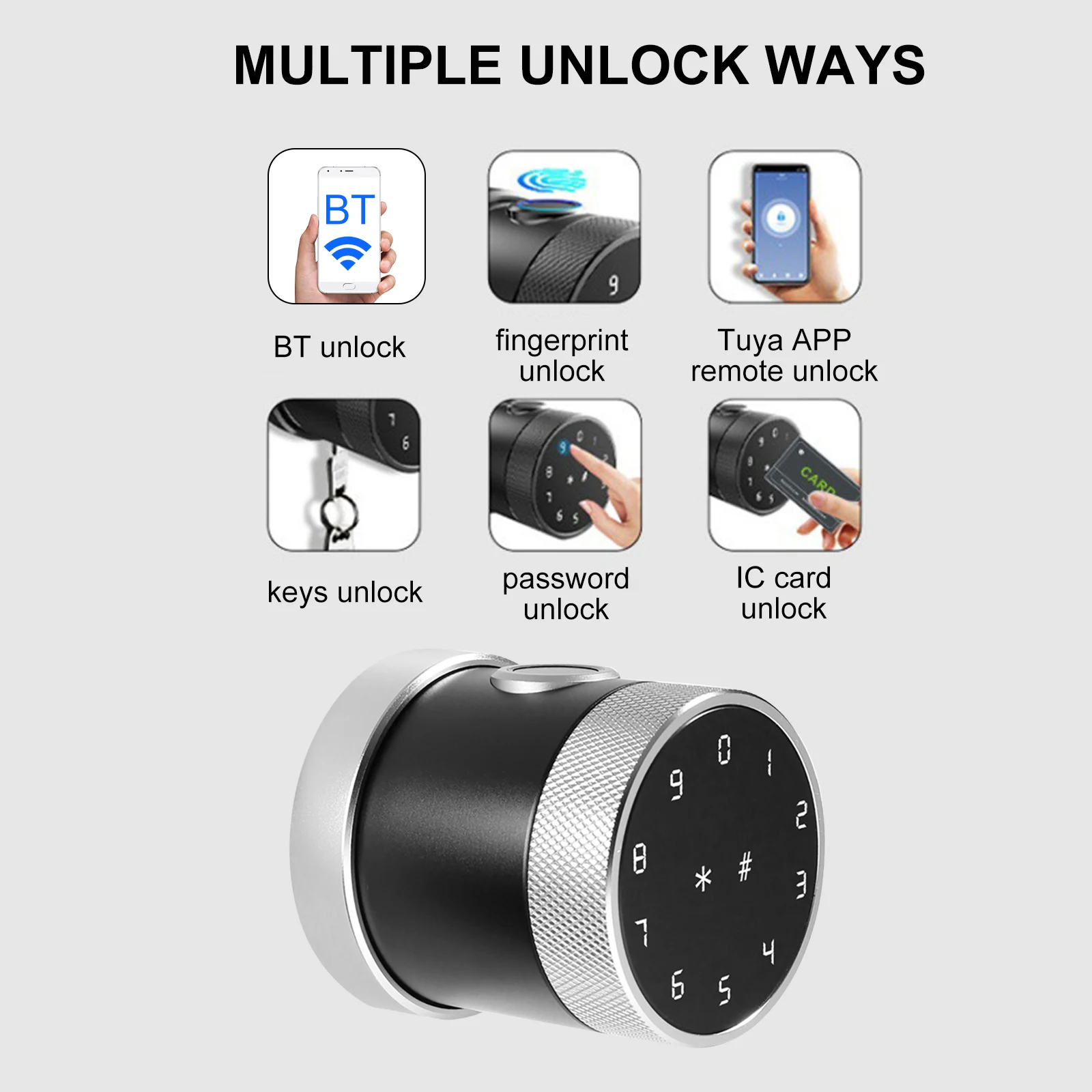 Умный дверной замок с защитой от кражи электронный дактилоскопическим сенсором