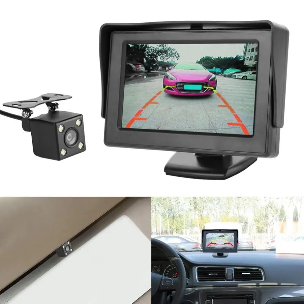 VODOOL Auto Ruckansicht Kamera Ruckfahr Parkplatz System Kit 5 &quotzoll TFT LCD-Monitor Ruck Wasserdichte Nachtsicht Backup kamera |