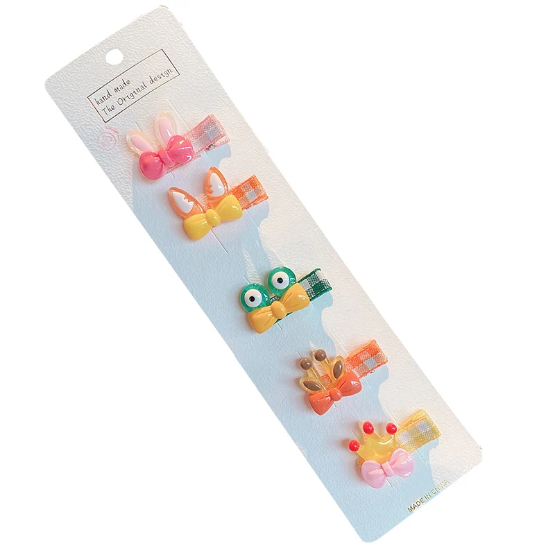 

5/10 Pcs Children Cute Candy Acrylic Cartoon Flower Bow Hair Clips Baby Girls Lovely Hair Bands Hairpins Kids Hair Accessories