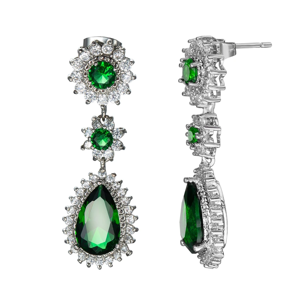 Luxury Royal Blue Zircon Earrings - Perfect Women's Party and Dating Accessories for Christmas Gifts image 4