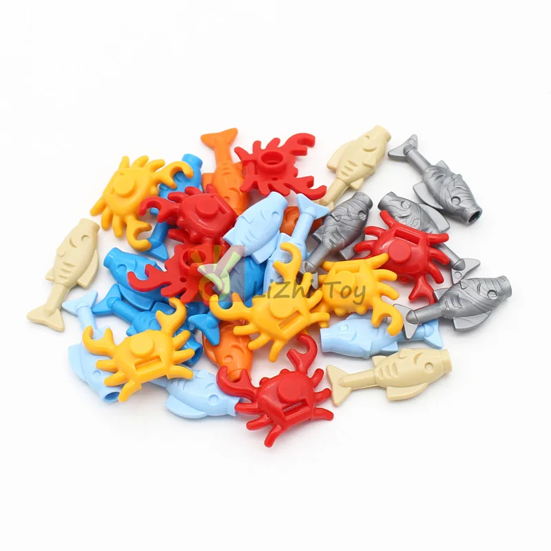 Детали конструктора MOC 33121 31577 краб морские организмы животное морской бенфон