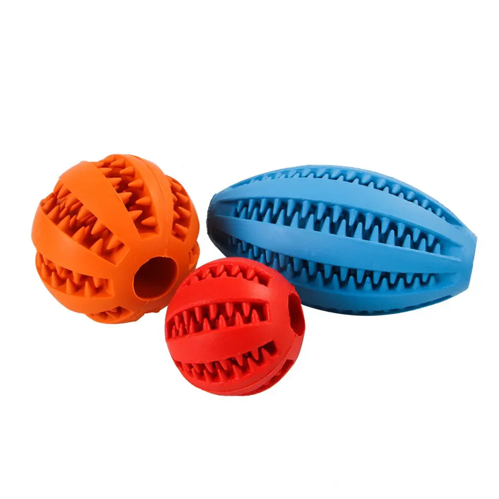 

2021New Pet Toys Dog Toys Interactive Elasticity Ball Natural Rubber Leaking Ball Tooth Clean Ball Cat Dog Chew Interactive Toys