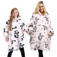 blanket hooded fleece womens pajamas family matching outfits mother kids family clothing set baby sets 2021 children clothes