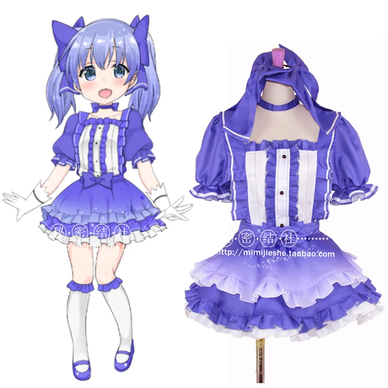 

Vtuber Hololive Yuuki Chihiro Lovely Lolita Dress Uniform Cosplay Costume Halloween Carnival Party Outfit Women 2021 NEW