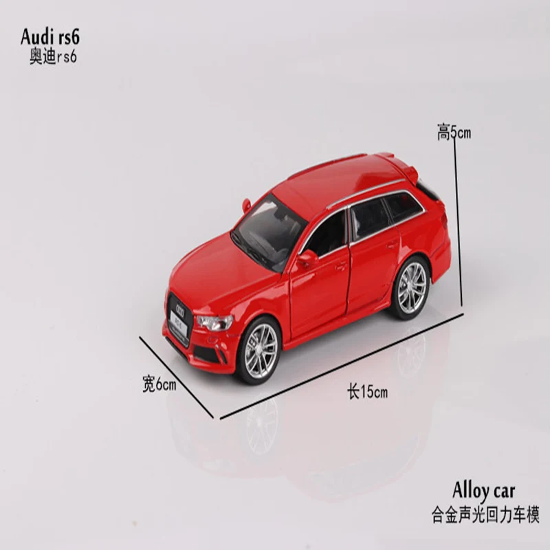 Модель автомобиля Audi RS6 из цинкового сплава модель литого под давлением со звуком