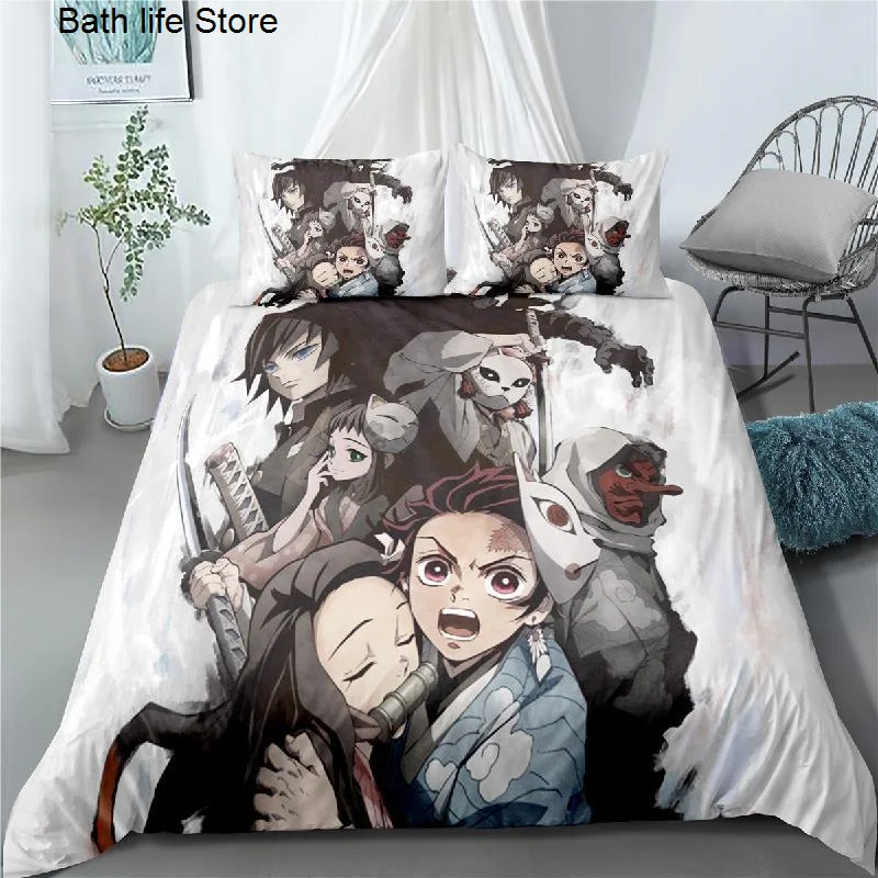 Комплект постельного белья из аниме рассекающий демонов с дьявольским лезвием