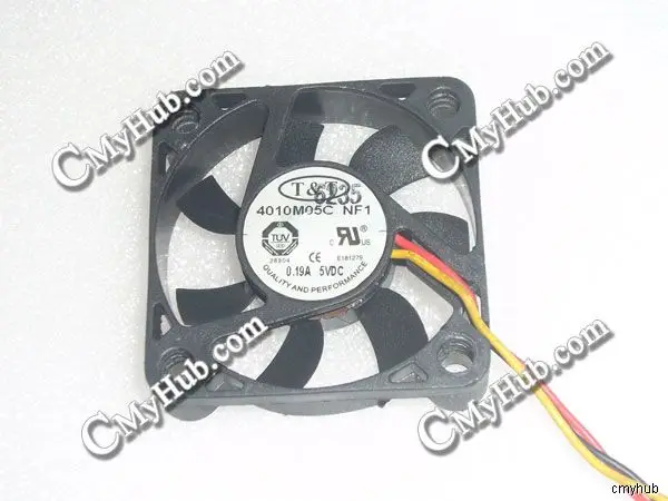 Для T &amp 4010M05C NF1 NF6 DC5V 5VDC 0.19A 4010 4 см 40 мм 40x40x10 40*40*10 3pin 3wire чипсет охлаждающий