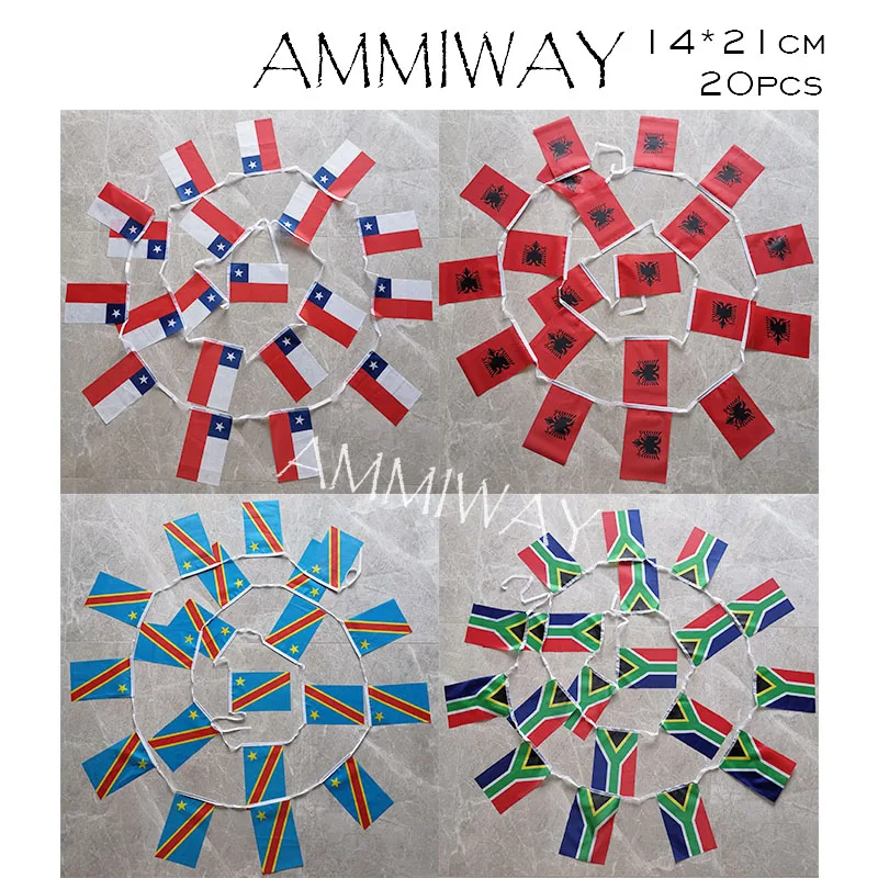 AMMIWAY 14x21 см 20 шт. Новая Зеландия Чехия заказной полиэфирный флаг германия