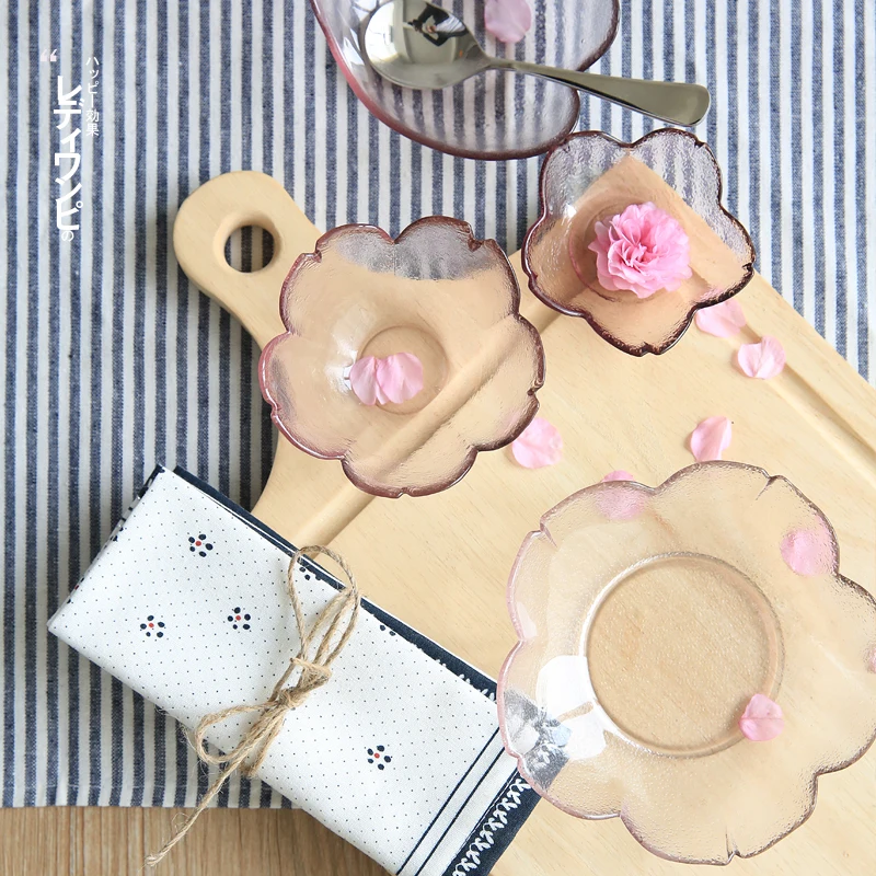 Креативная Красивая стеклянная тарелка приправа соевый соус маленькая овощная