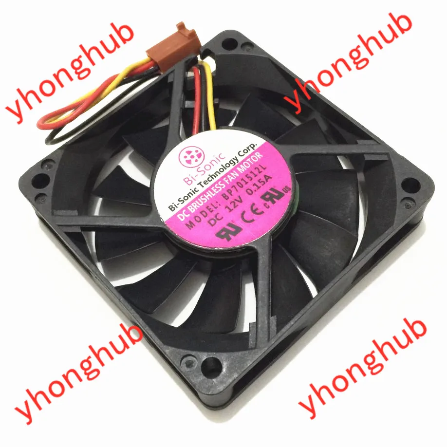 Emacro для Bi-Sonic BP701512L DC 12 В 0.15A 70x70x15 мм сервер кулер вентилятор