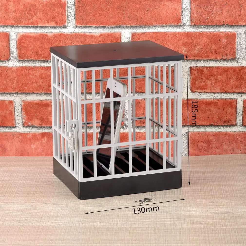 

Mobile Phone Jail Cell Prison Lock Up Safe Smartphone Home Table Office Gadget quality Storage Box Locking Cage Party Storage
