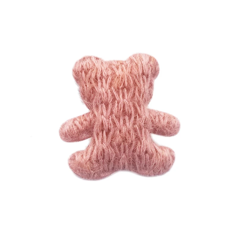 20 шт. 4 см Плюшевые Вязаные нашивки мишки тедди Бабочка аппликация для одежды