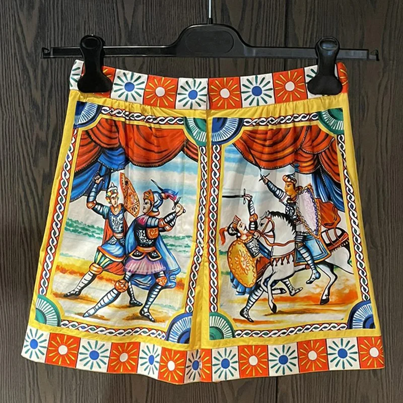 

Шорты женские из 100% хлопка, с принтом марионетки