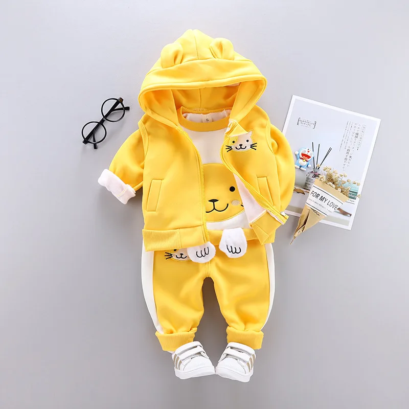 new Baby set Sport Suits for babys fashion coat+T-shirt + Pants Boys&ampgirls Tracksuit Sets | Детская одежда и обувь