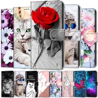 cute flip case for huawei honor 7a pro dua l22 7c 7s 9 lite 9s 9c 9a case leather wallet book anime cat phone cover for honor 9c