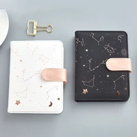 kawaii starry sky a6 notebook agenda schedule soft leather buckle diary school supplies daily monthly planner notepad stationery
