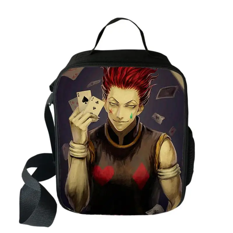 Hot Hunter X Hunter Boys Girls Lunch Bags Kids Food Portable Insulated Lunch Box Children Crossbody Bags School Supplies