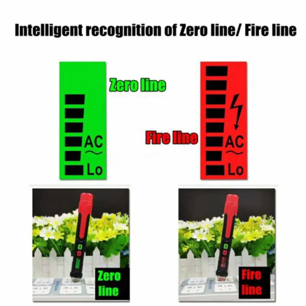Цифровой детектор напряжения TASI Бесконтактный Карманный тестер с ЖК дисплеем и