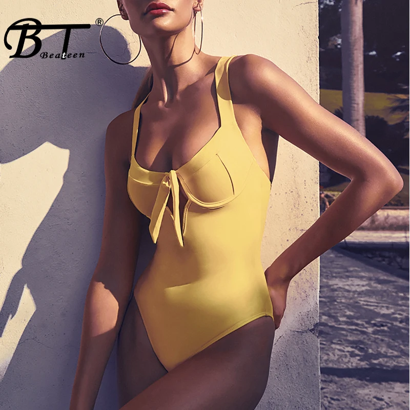 Beateen 2018 женские сексуальные бандажные боди однотонный комбинезон с круглым