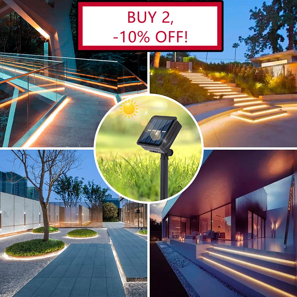 

Solar Led Lights Outdoor Lights Garland Auto LED Strip Garden 10ft String Lights LED Solar Street Garland For Garden Decoration