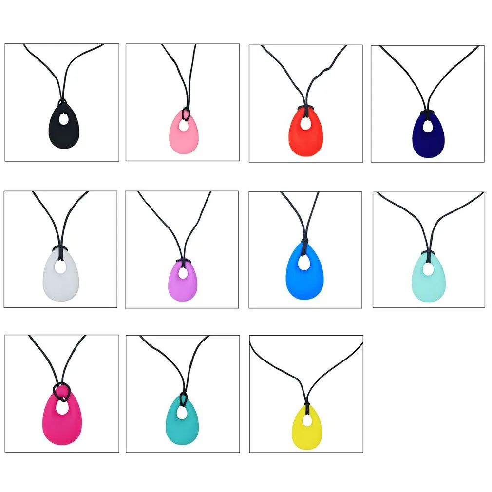 

New Silicone Chewing Necklace Teether Toys ADHD SPD Autism & Oral Motor Special Needs Children Massage Dots Textured Chewy Stick