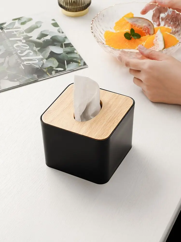 

Bamboo Simple Living Room Domestic Tissue Box Storage Multifunction Roll Paper Extraction Kitchen High Quality Smooth Nordic