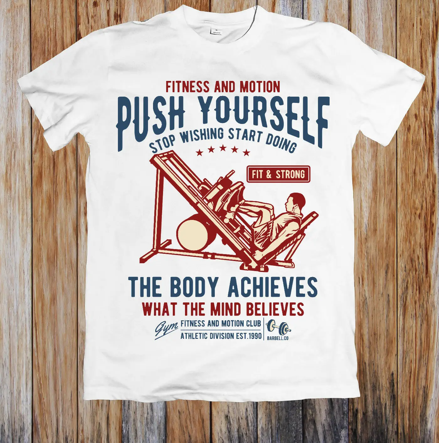 Футболка унисекс PUSH YOURSELF THE BODY ACHIEVES| |