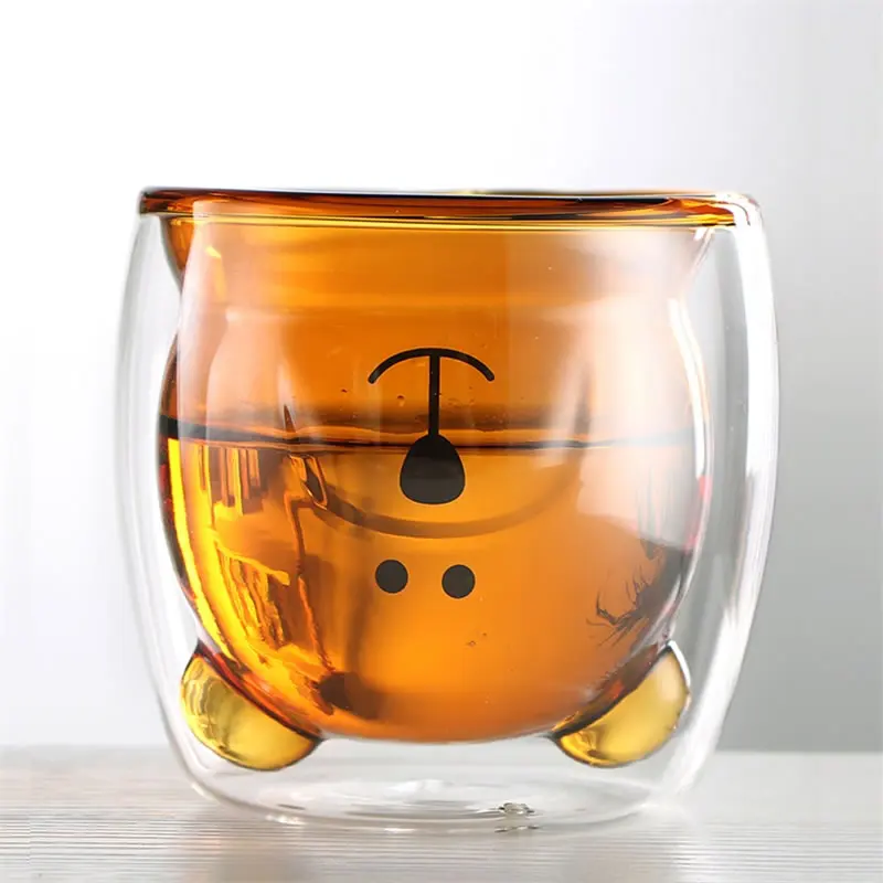 OBR 270 мл креативная стеклянная кружка с двойными стенками милая кофейная
