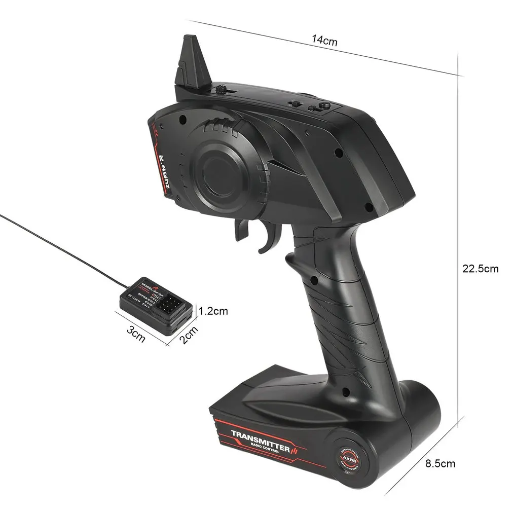 

AUSTAR AX5S 2.4G 3CH AFHS Radio RC Transmitter with Receiver waterproof Super Active Passive Anti-jamming for RC Car Boat