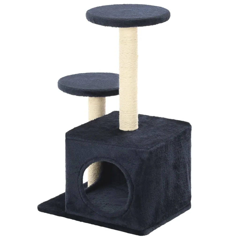 VidaXL Rascador para gatos con poste de sisal 60 см azul oscuro|Мебель и когтеточки| |