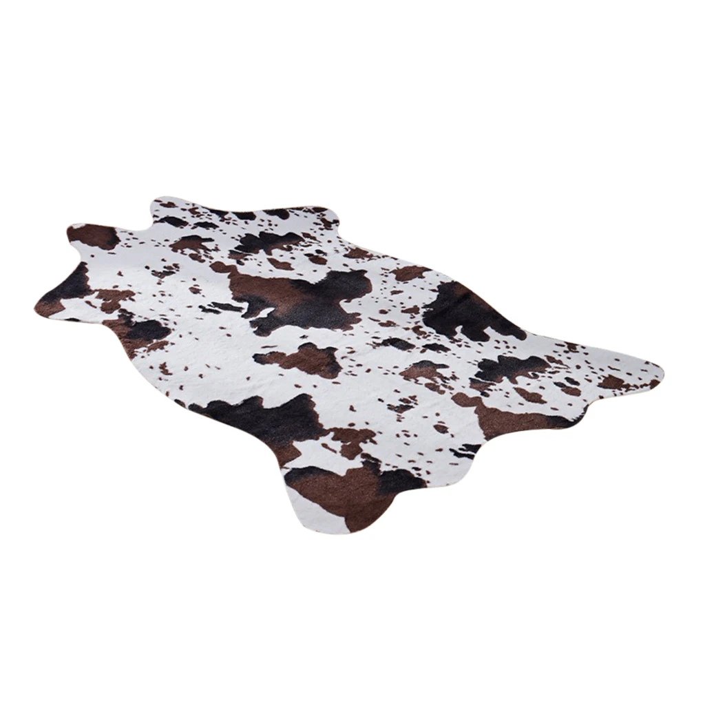 Cow Мягкий коврик из искусственного меха с декором из кожи животных, нескользящий коврик, домашнее украшение-корова/зебра - Цвет: Cow