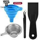 Силиконовая воронка для 3D-принтера, металлическая УФ-смола, фильтр, чашка, пинцет, SLA смола, специальный инструмент, лопата для фотонных DLP