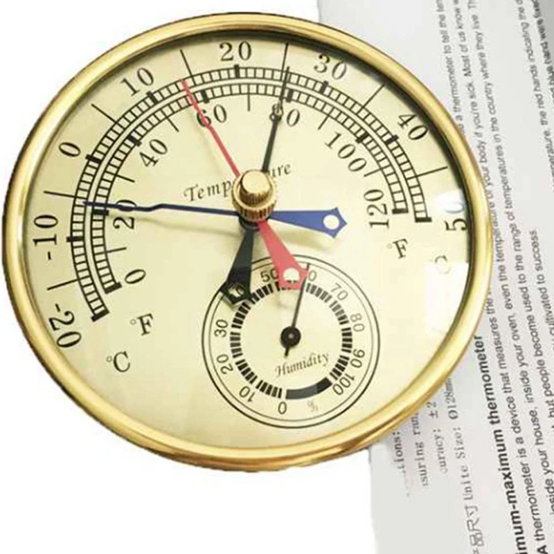 5Inch Min Max Thermometer Hygrometer Wall Mount Hang Analog Indoor Outdoor Anti Rain Temperature Humidity Meter | Инструменты