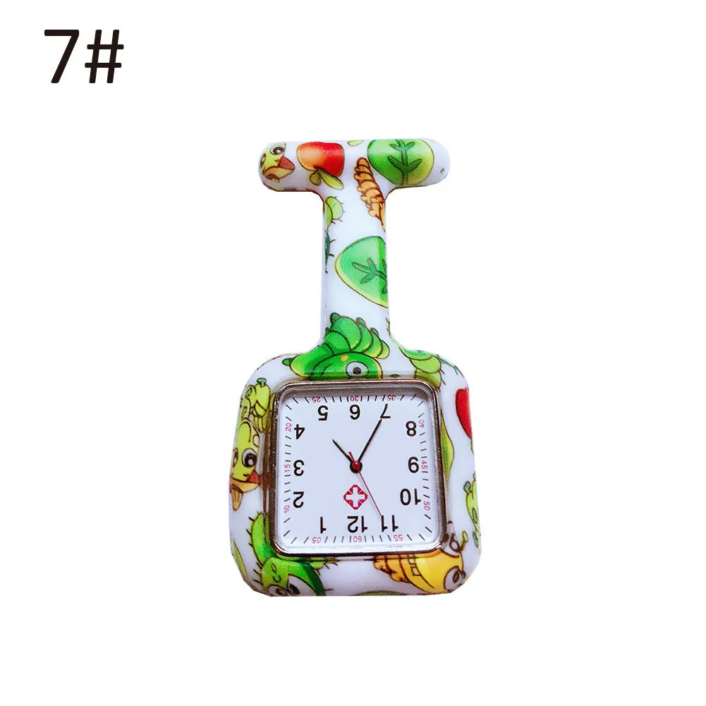 

Nurse Silicone Watches Square Dial Quartz Nurse Watch Brooch Doctor Hanging Watches SER88