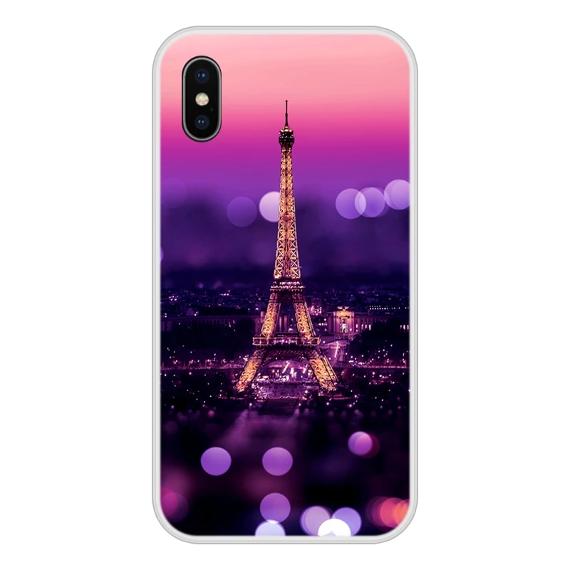 Чехол для Телефона iPhone X 8 7 6 S Plus Мягкий Силиконовый ТПУ милый рисунок краска 5S 5 SE
