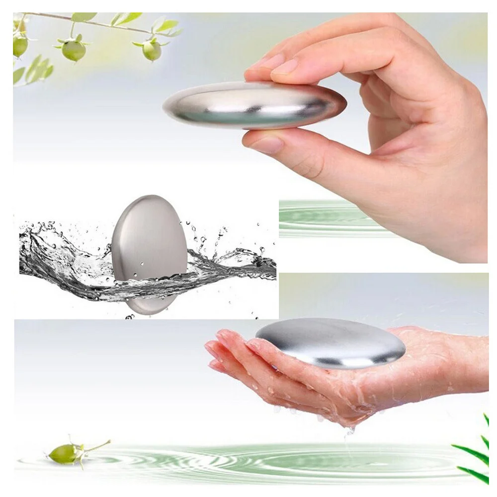 

Stainless Steel Durable Soap Deodorize Kitchen Garlic Fish Odor Removing bathroom Soap Hand Washing Bactericidal Cleaning Tools