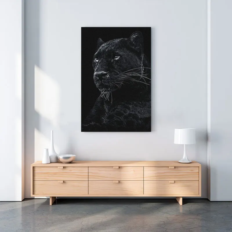 Настенный постер с изображением Пантеры Картина на холсте дикой черной для - Фото №1