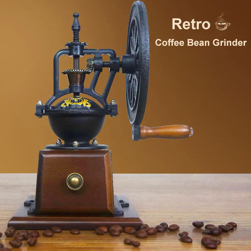 値段 レトロコーヒー豆グラインダー家庭用ハンドグラインダー手動小型手動コーヒーグラインダー