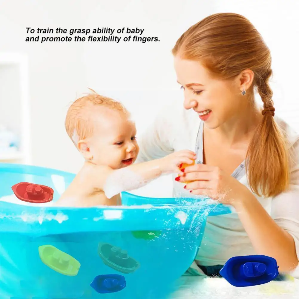 

Baby Stacking Cup Toy Folding Boat Shape Tower Bathing Shower Swimming Pool Water Kit Educational Toys For Infant Gift W1i0