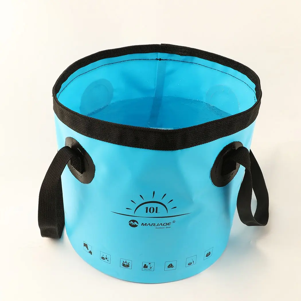 

10L 20L 500D PVC portable bucket water storage bag storage bag waterproof water bag fishing folding bucket