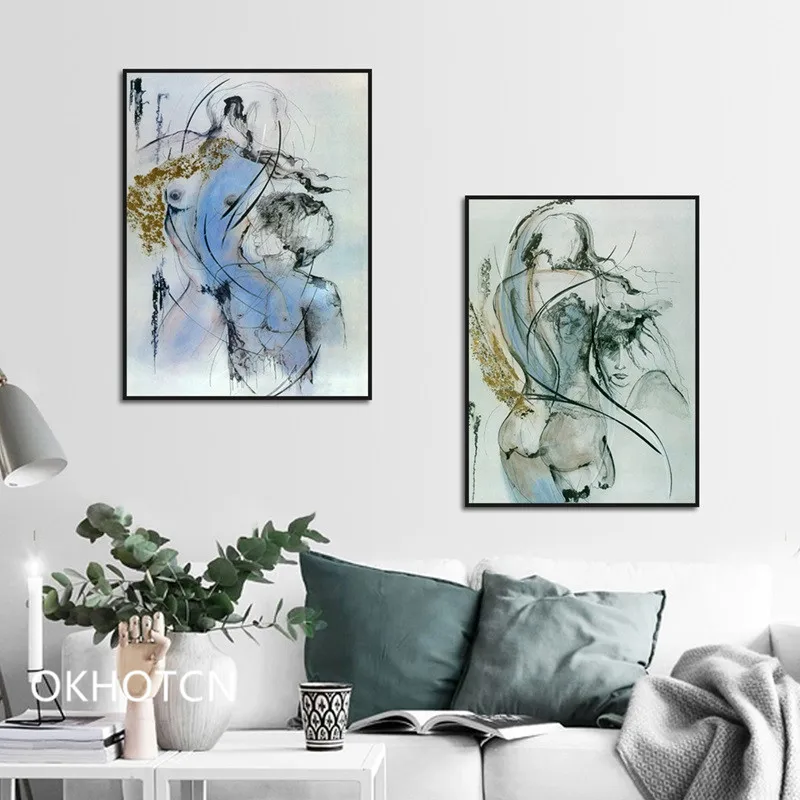 Настенные художественные плакаты и принты в китайском стиле Картина на холсте с