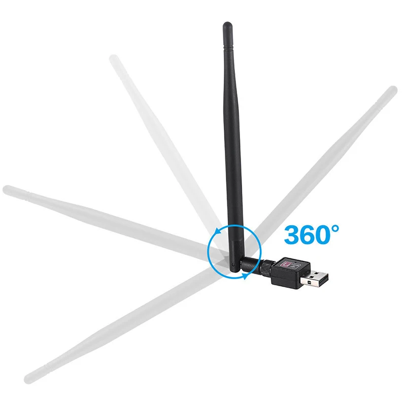 Беспроводной Wi-Fi роутер USB 600 2 0 м сетевая LAN-карта с антенной 5 дБи | Электроника