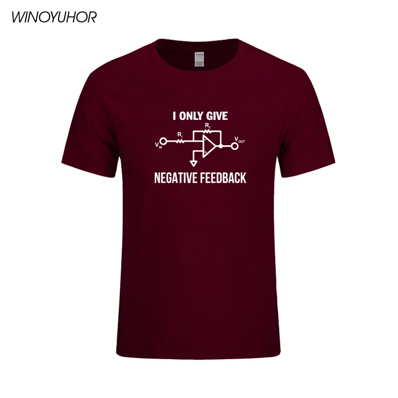 

I Give Negative Feedback Computer Engineer T-Shirt Men New Summer Cotton Short Sleeve T Shirt Funny Print Tee Shirt Camisetas