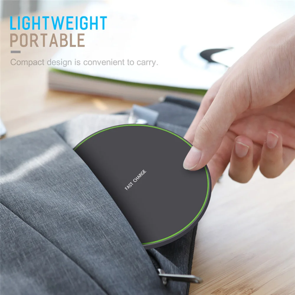 FDGAO Qi Wireless Charger 10W Quick Charge For iPhone 11 8 X XS Max XR Airpods 2 Samsung S10 S9 Plus Note 10 9 Fast Charging Pad | Мобильные