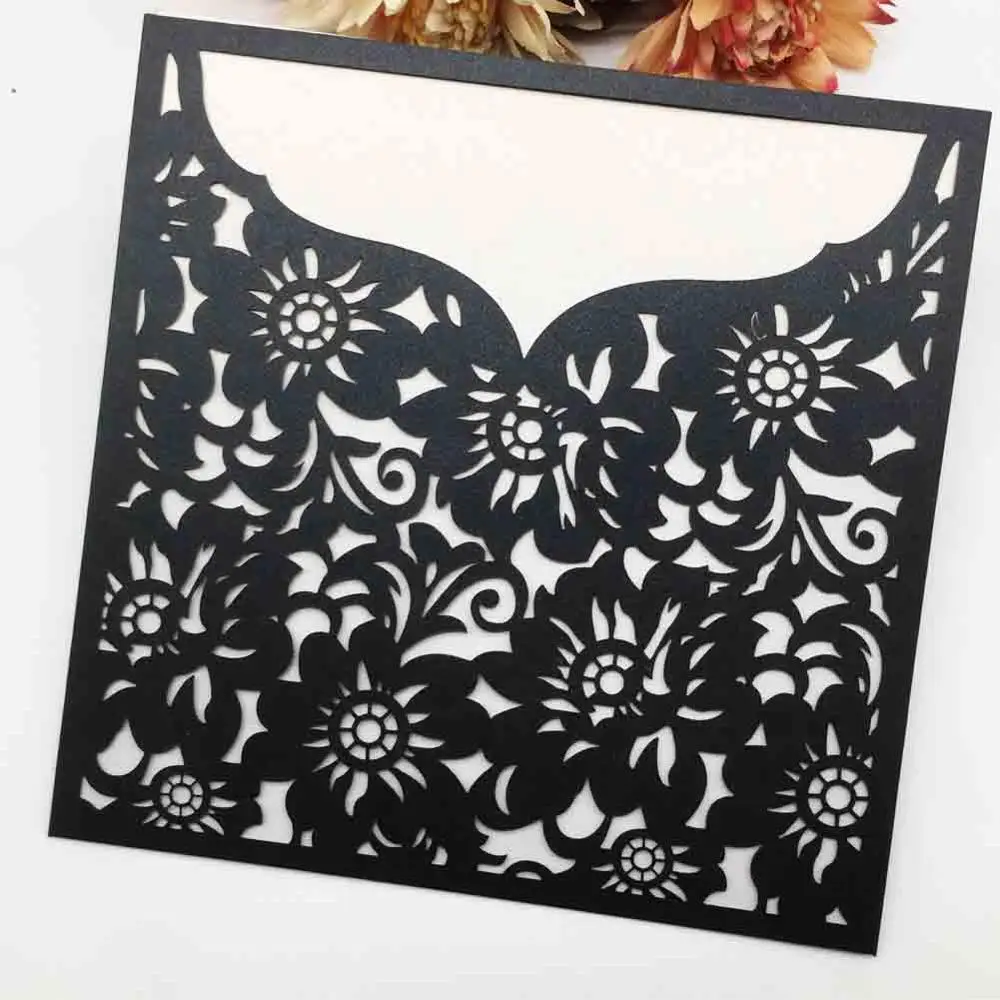 

30pcs/lot Exquisite Wedding Invitation Card Flower Garden Theme Birthday Party Festival Invitation