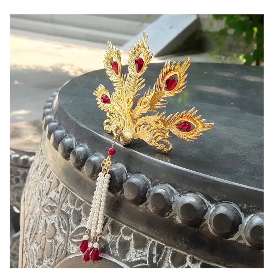 Аксессуары Hanfu в китайском стиле Классическая система мин Феникс корона шпилька