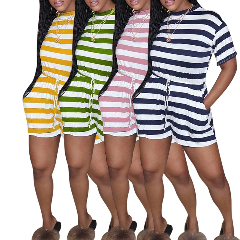 

Womens Jumpsuit Casual One-pieces Bodysuits women's striped jumpsuit Women Fashion Streetwear Outfits Overalls traf