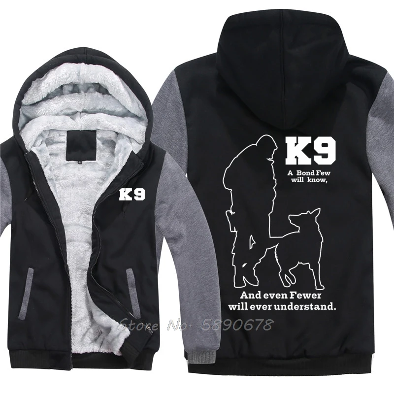 Толстовка K9 мужская с капюшоном модная Утепленная зимняя кофта принтом в стиле