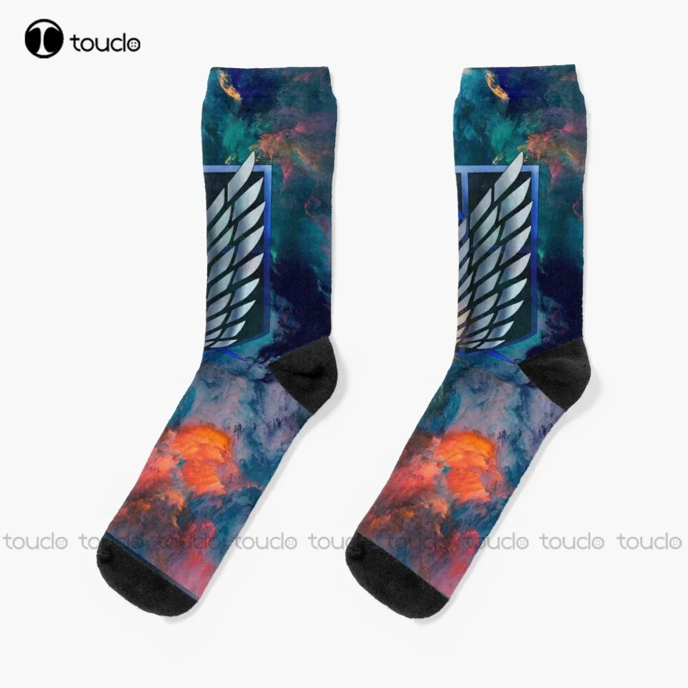 

Attack On Titan Socks Youth Christmas Gift Custom Unisex Adult Teen Youth Socks Women Men 360° Digital Print Hd High Quality